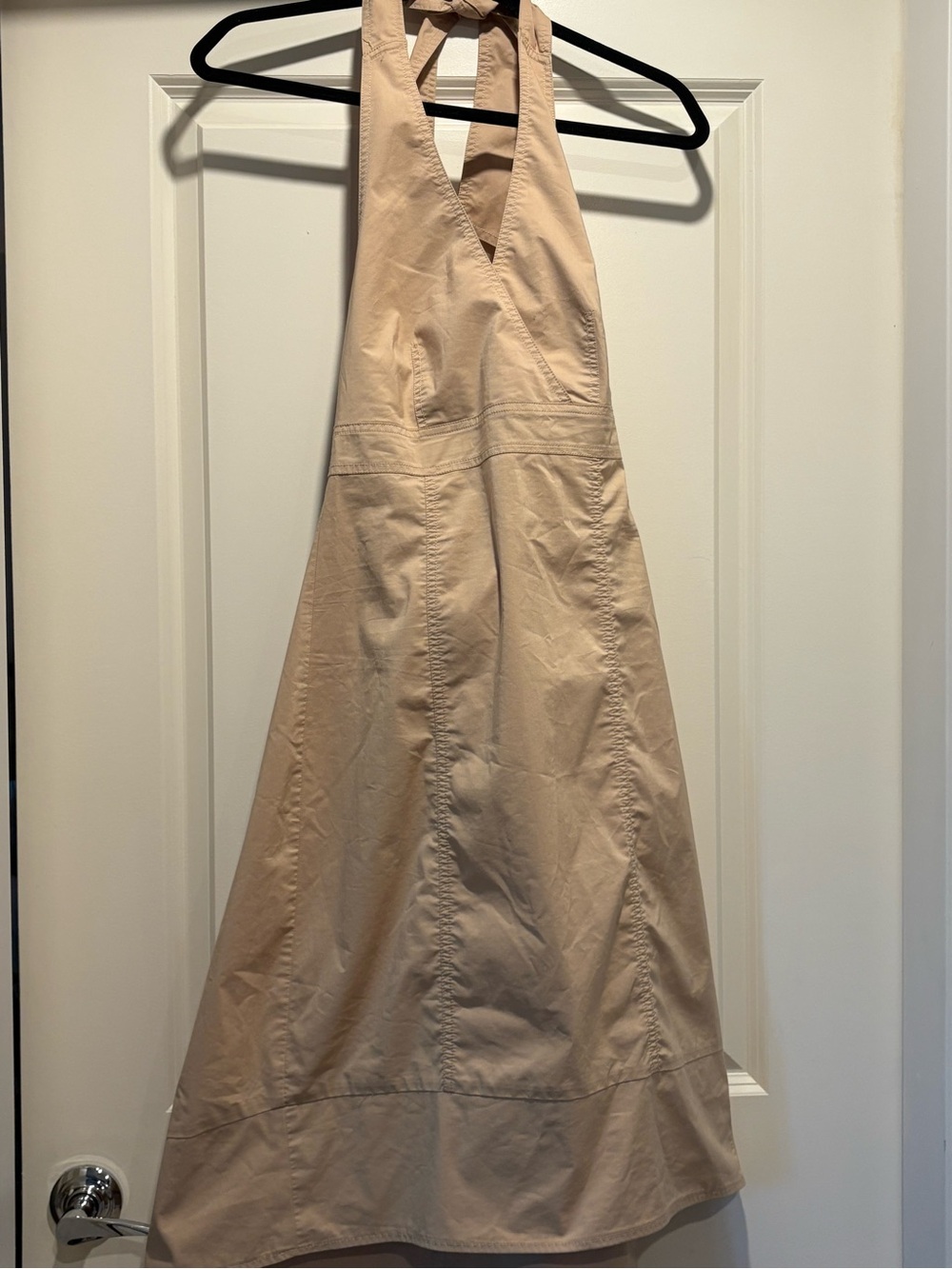 Jacob Backless Halter Dress in Beige